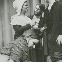 GVSC College Theater students during performance, May 10, 1972.